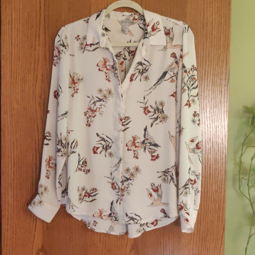 Patterned Button up blouse
